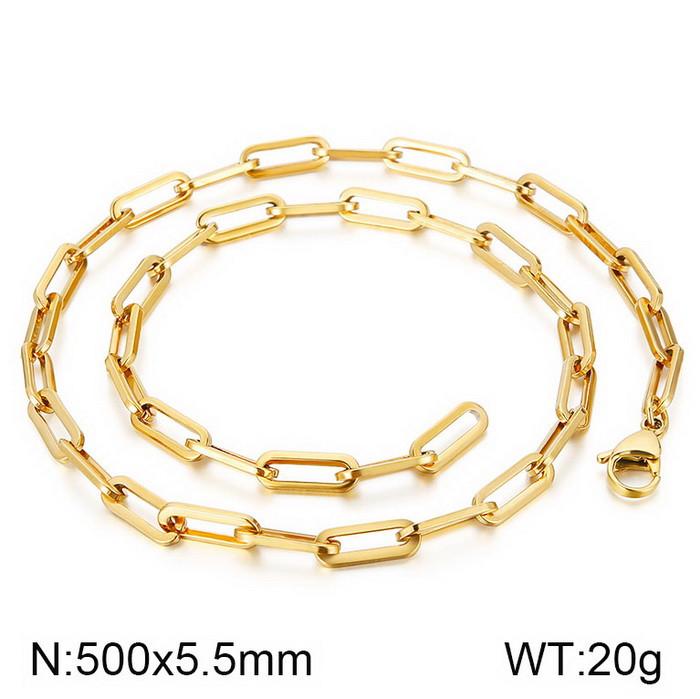 Flawless! - Paperclip Neckchain! - 14K Gold Plated over 316L Surgical Grade Stainless Steel